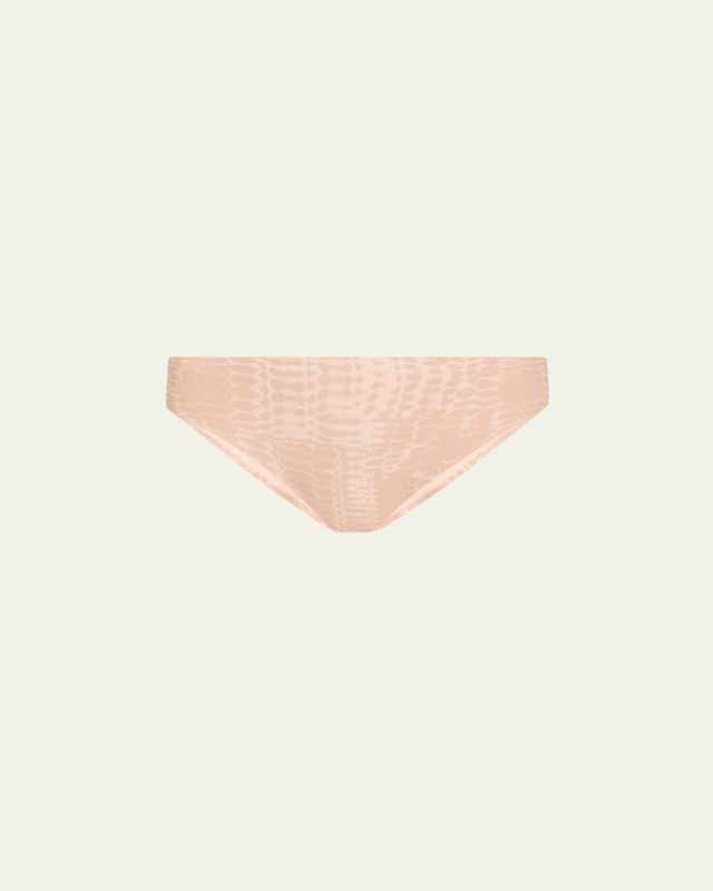 SoftStretch Snakeskin-Print Bikini Briefs